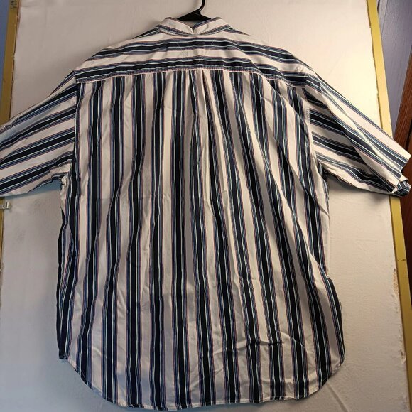 Vintage 90’s McIntosh & Seymour World Soccer Striped Button Up Shirt Size XL - Picture 10 of 11
